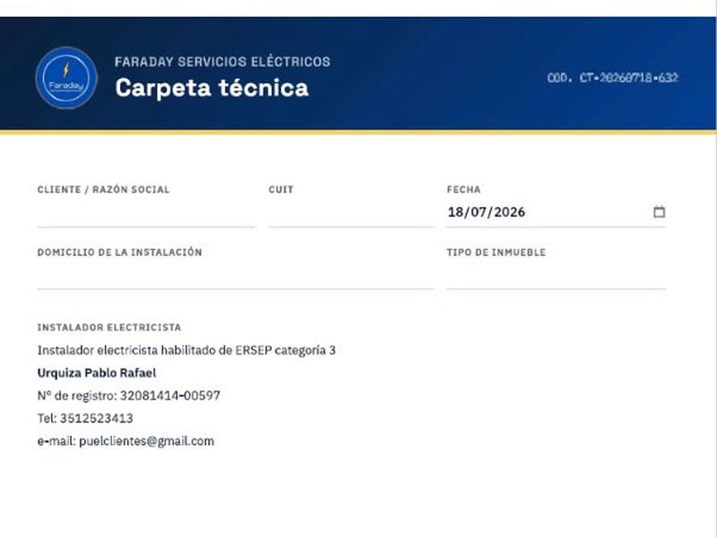 Carpeta técnica de certificación ERSEP